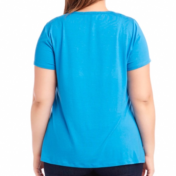 Karen Kane-Short Sleeve Tie-Front Top - Picture 3 of 3